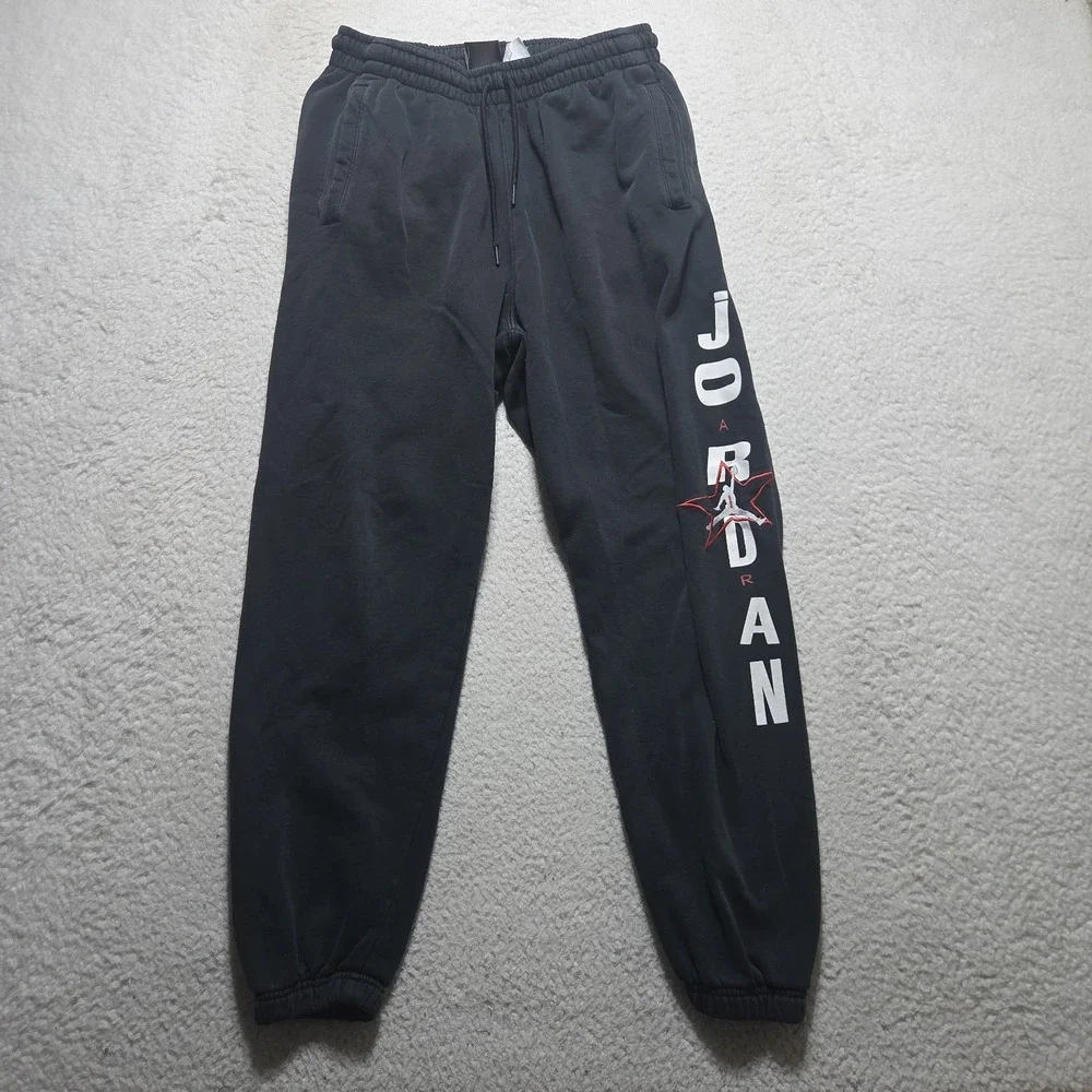 Jordan Jumpman Fleece Joggers Tapered Sweatpants Men's Size Medium Faded Black